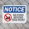 Signmission No Food Beyond This Point, 10 in W x Rectangle, Plastic OS-2PACK-NS-P-710-L-14559 - alternate 7
